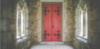 Castle red door